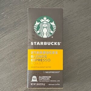 Starbucks Blonde Espresso Roast Nespresso Capsules - new never opened